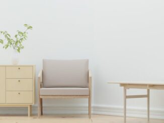 möbel heinrich kirchlengern - A serene minimalist living room with wooden furniture and a plant.